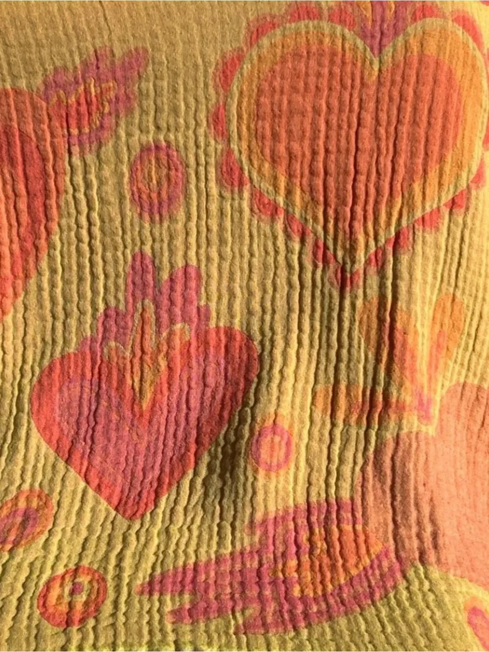 NEON COAST Dorm Life Heart Woven Textile Set (2) FLiPSiDE Loom Weave 78” XLong